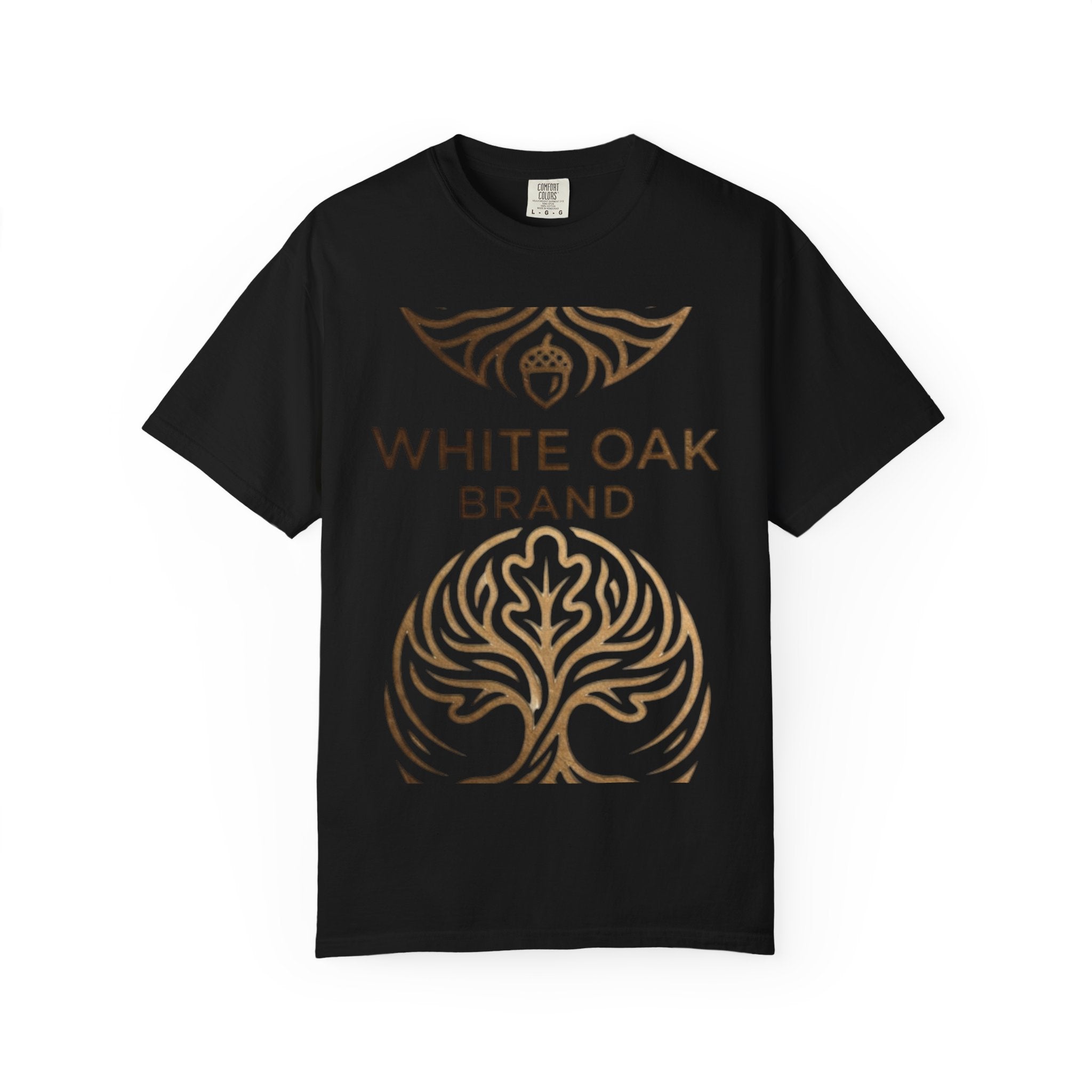 White Oak Brand Repeat Logo T-Shirt — Vintage Tree Skull Graphic Tee