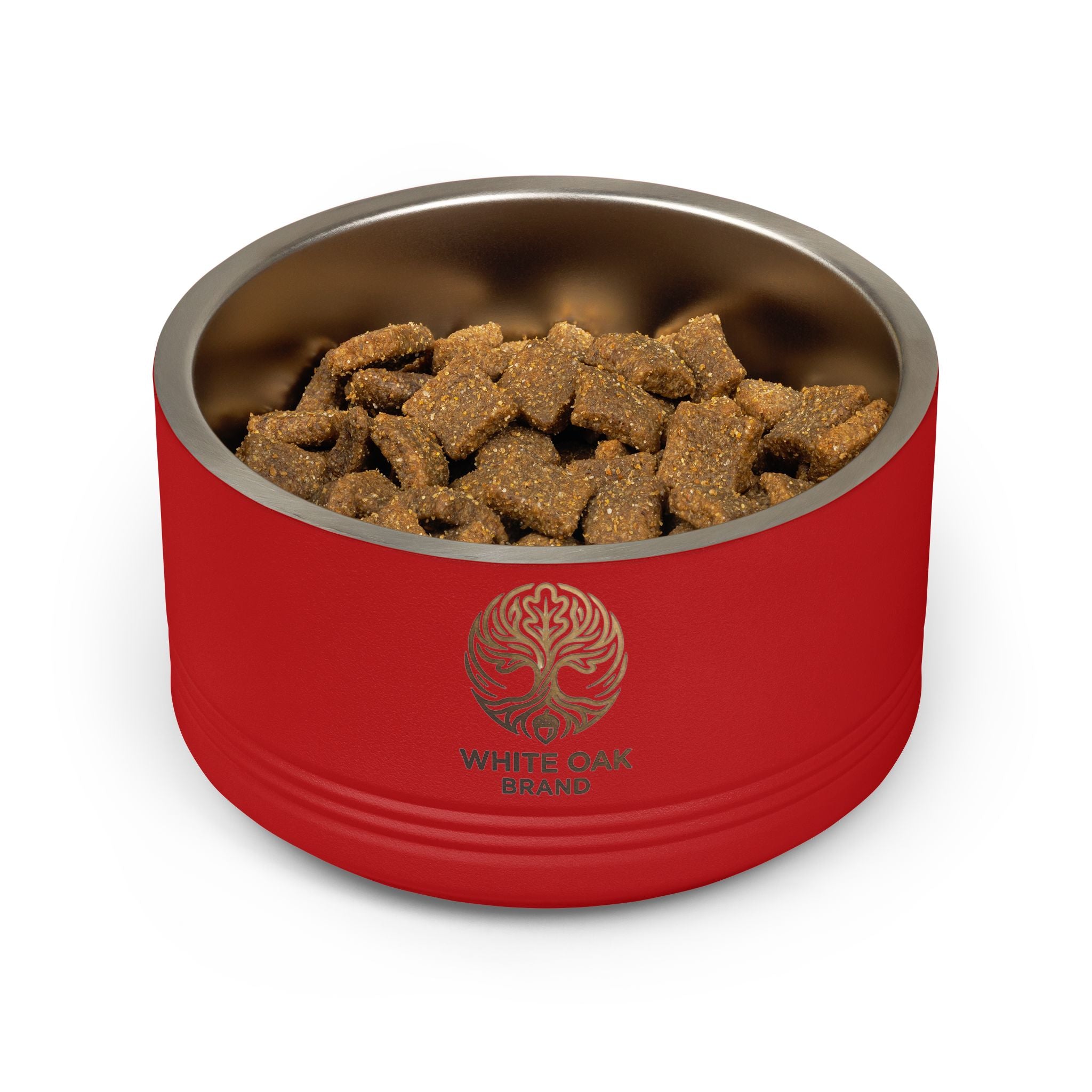 White Oak Brand Stainless Pet Bowl — 18oz Ceramic-Look Metal Dog & Cat Dish