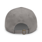 White Oak Leather Patch Dad Hat — Embossed Tree Logo Cap