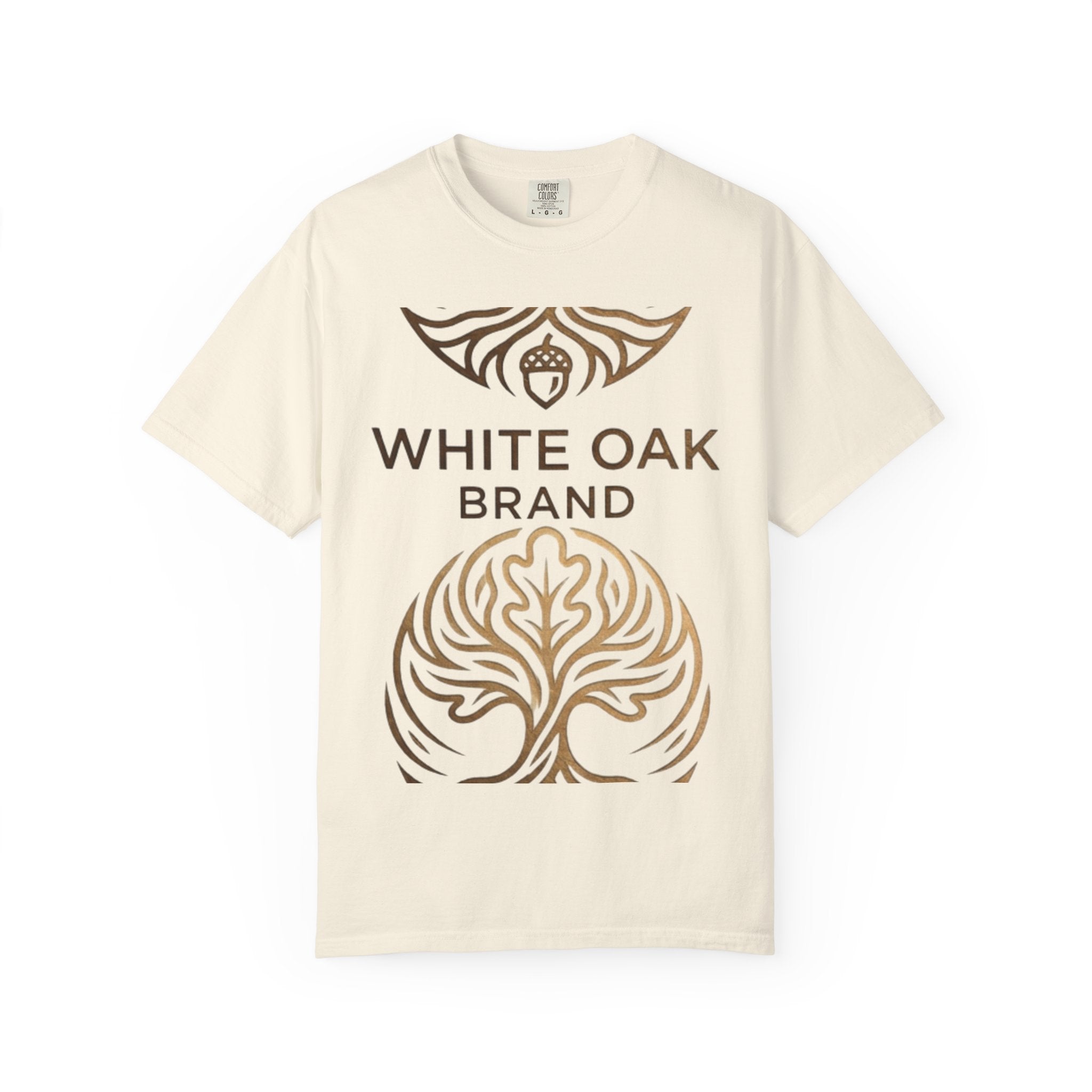 White Oak Brand Repeat Logo T-Shirt — Vintage Tree Skull Graphic Tee
