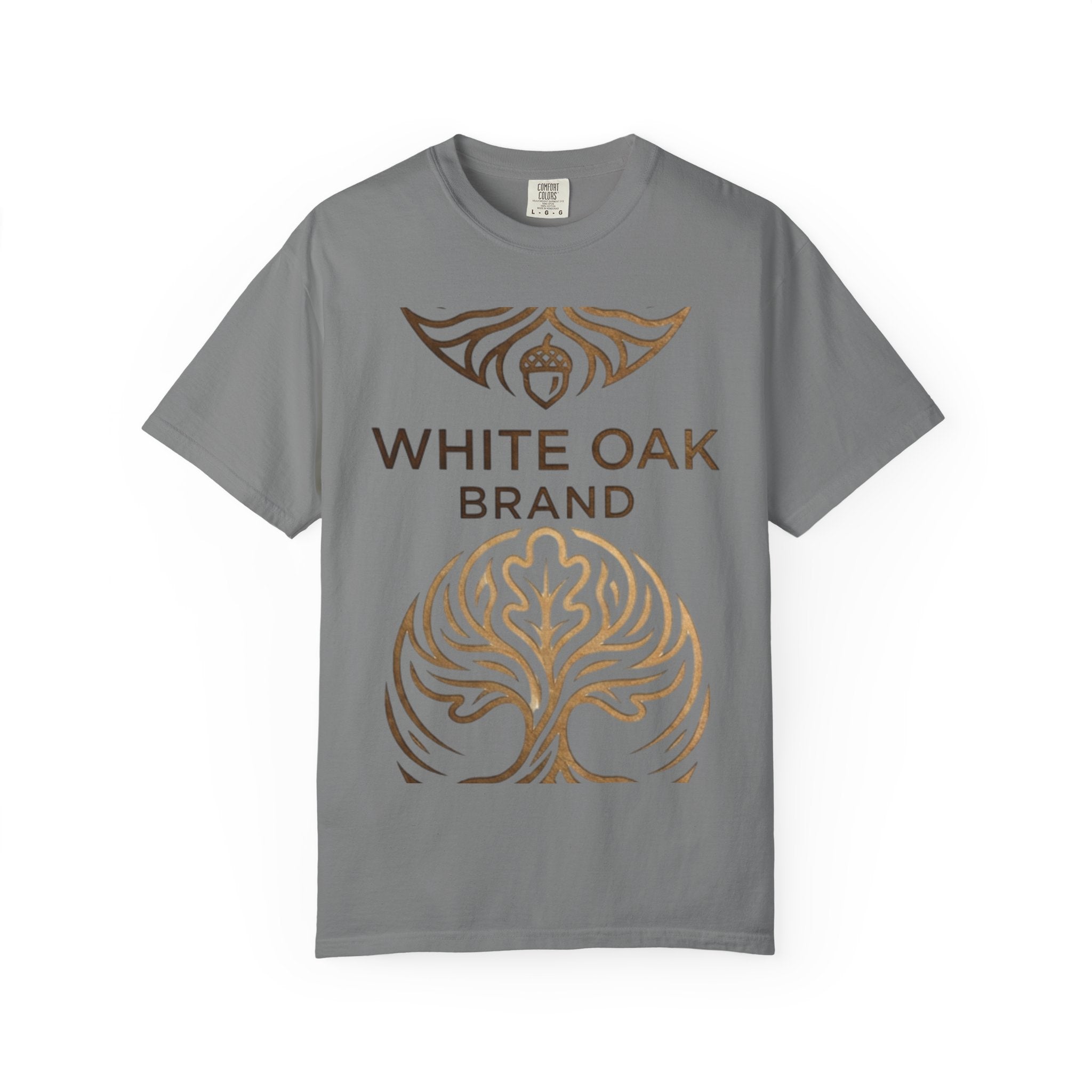 White Oak Brand Repeat Logo T-Shirt — Vintage Tree Skull Graphic Tee