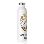 Slim Water Bottle — Elegant White Oak Logo Stainless Steel Insulated Bottle