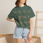 White Oak Brand Repeat Logo T-Shirt — Vintage Tree Skull Graphic Tee