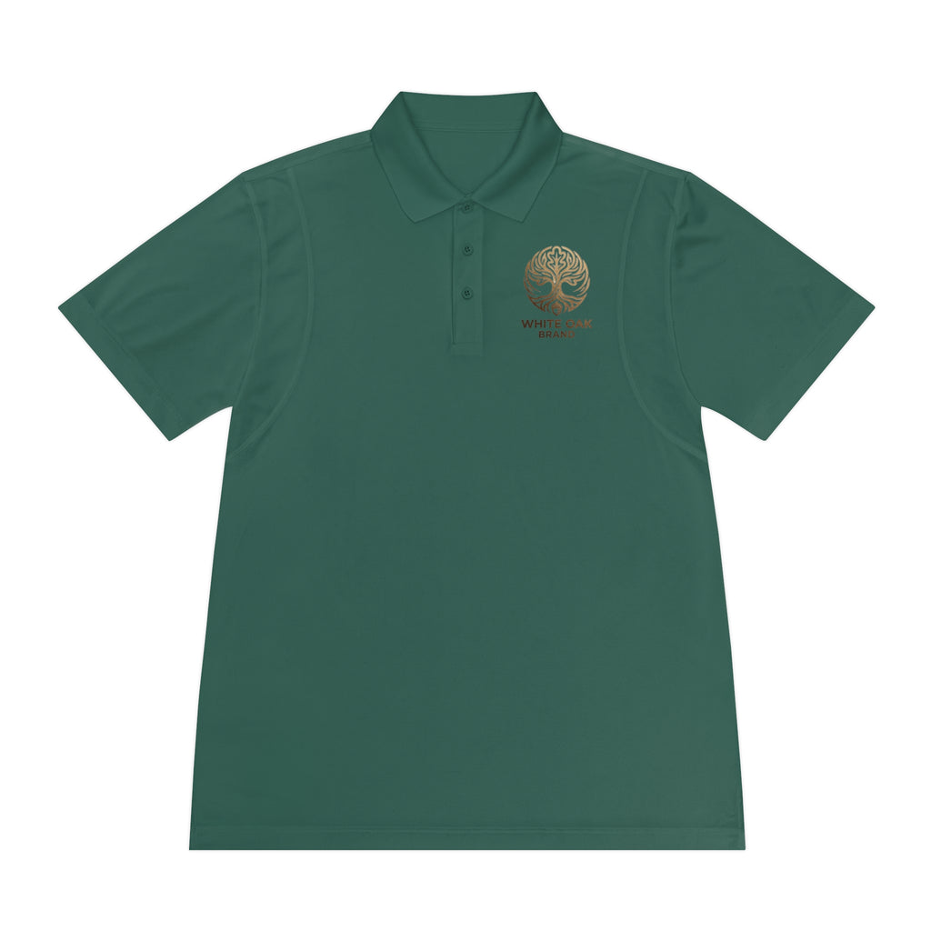 White Oak Brand Men's Polo Shirt — Embroidered Tree Logo