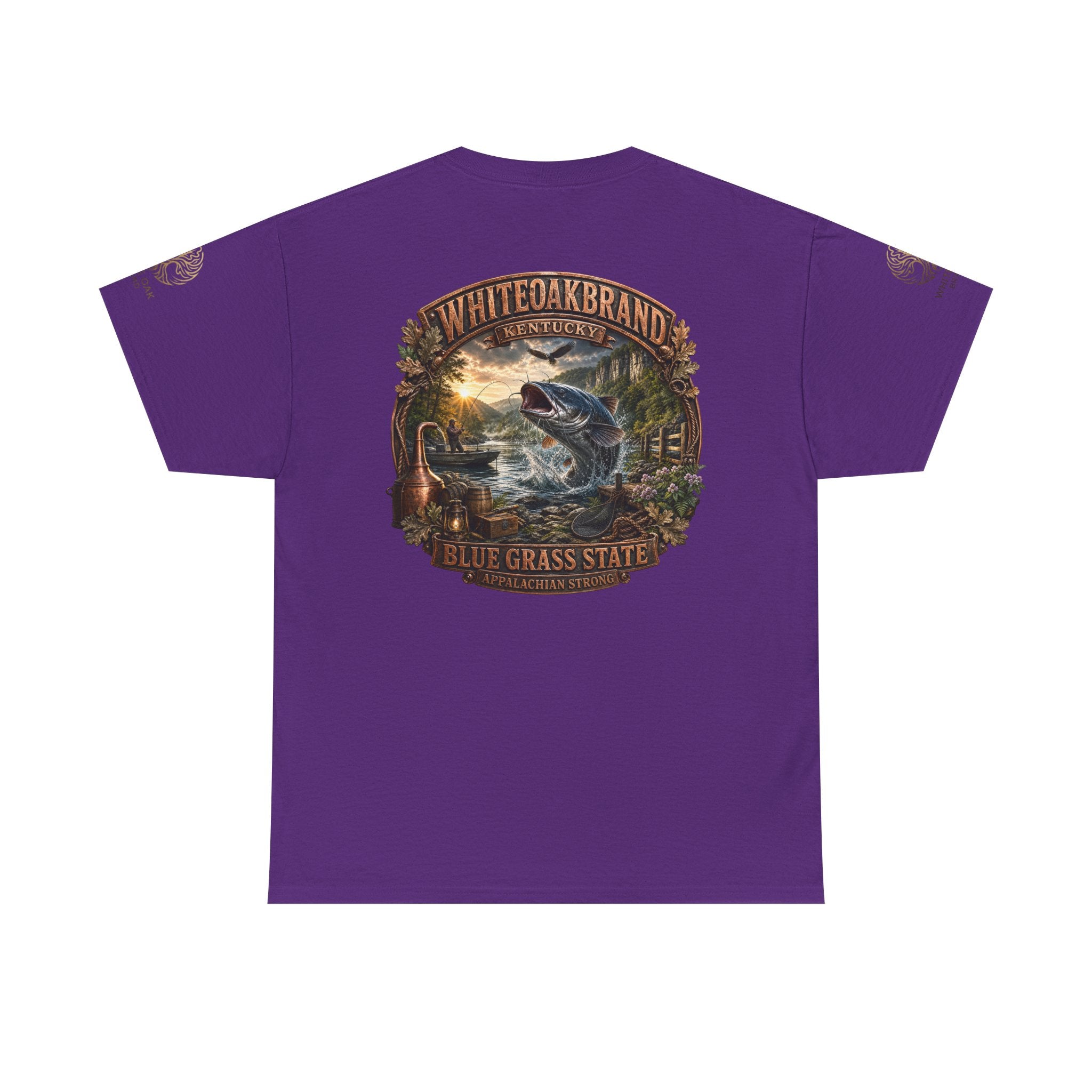Fishing Graphic Tee — "White Oak Brand" Bluegrass State Catfish Shirt