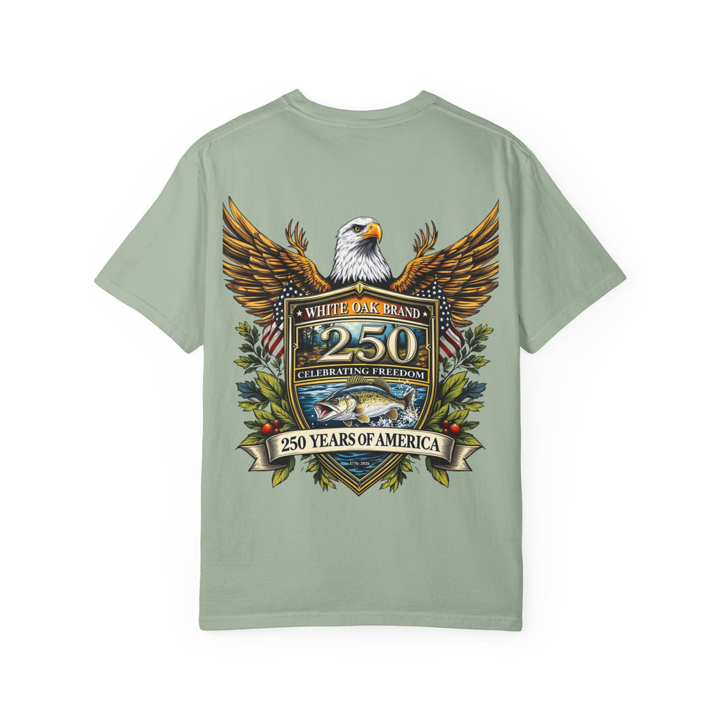 White Oak Brand Logo T-Shirt — Repeated Tree Emblem Tee