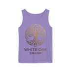 White Oak Brand Logo Tank Top — Minimal Tree Emblem Summer Tank