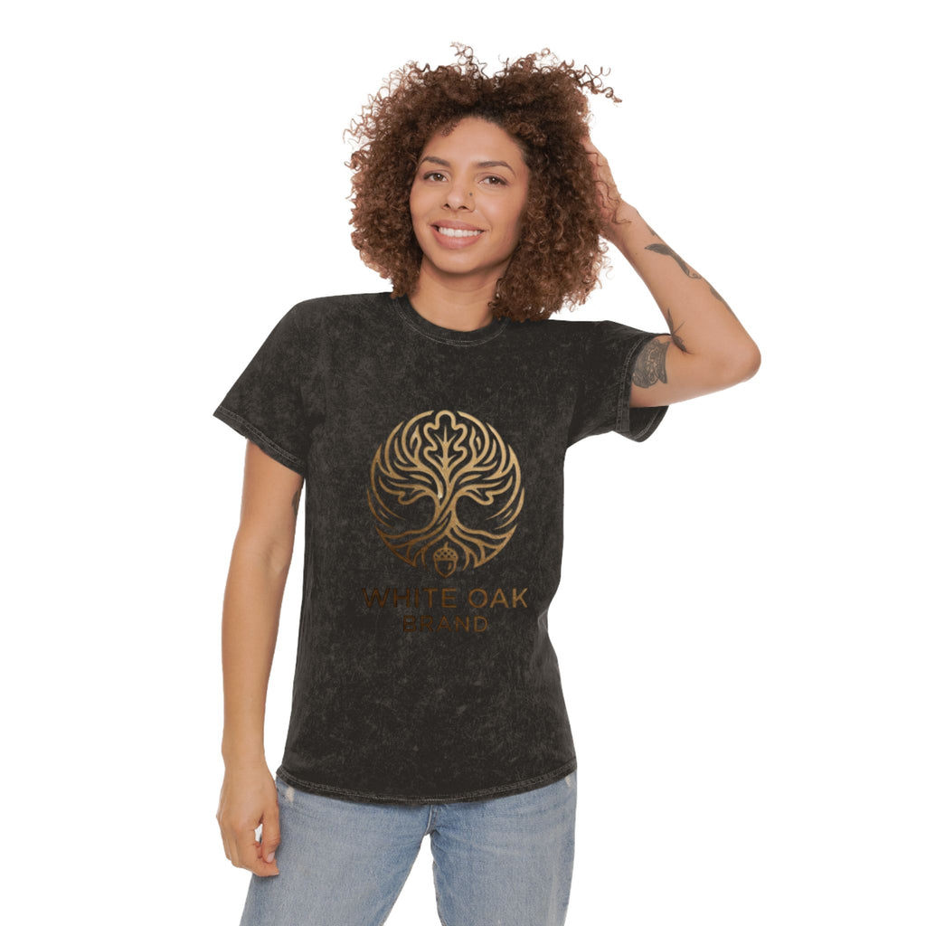 White Oak Brand Mineral-Wash Tee — Tree of Life Logo Shirt