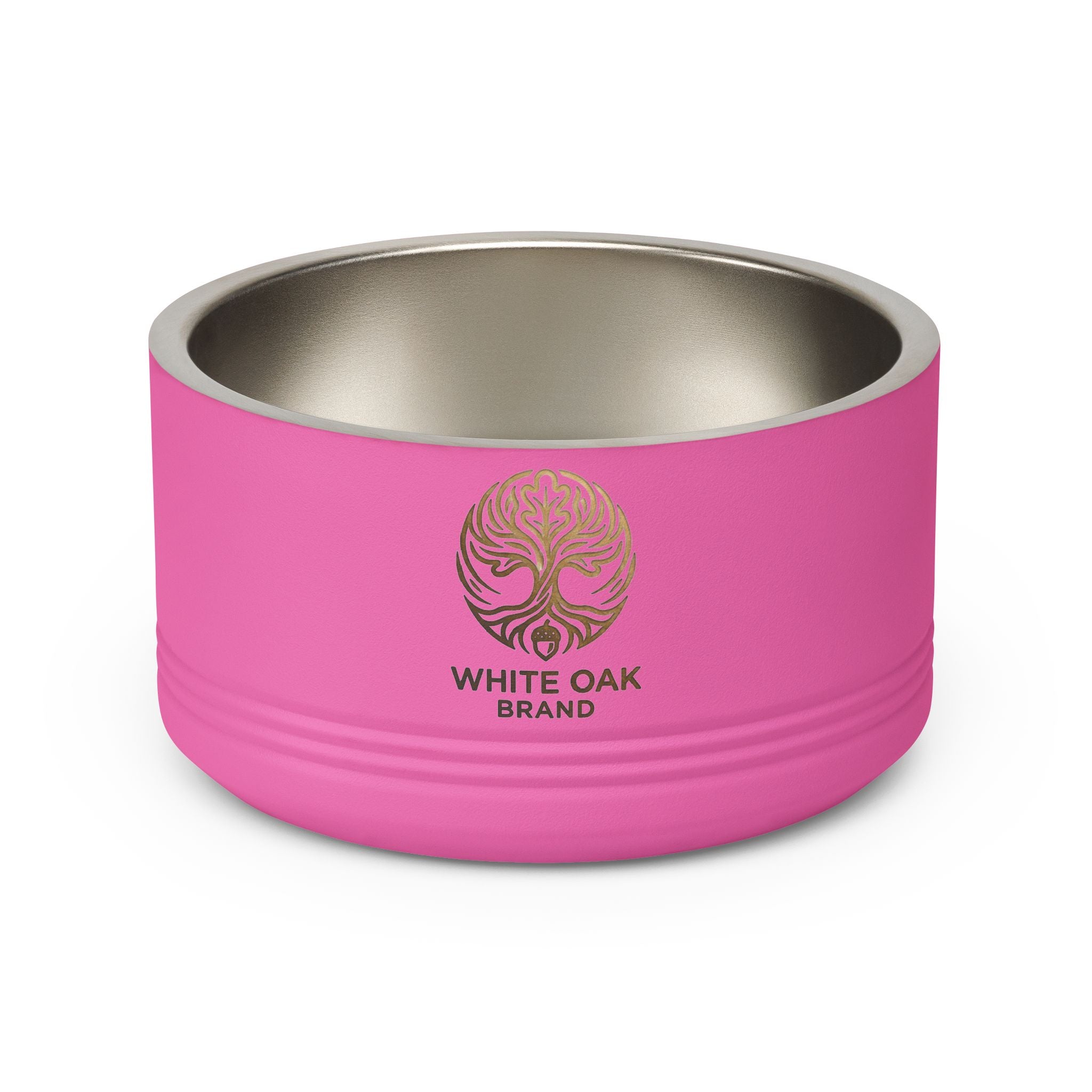 White Oak Brand Stainless Pet Bowl — 18oz Ceramic-Look Metal Dog & Cat Dish
