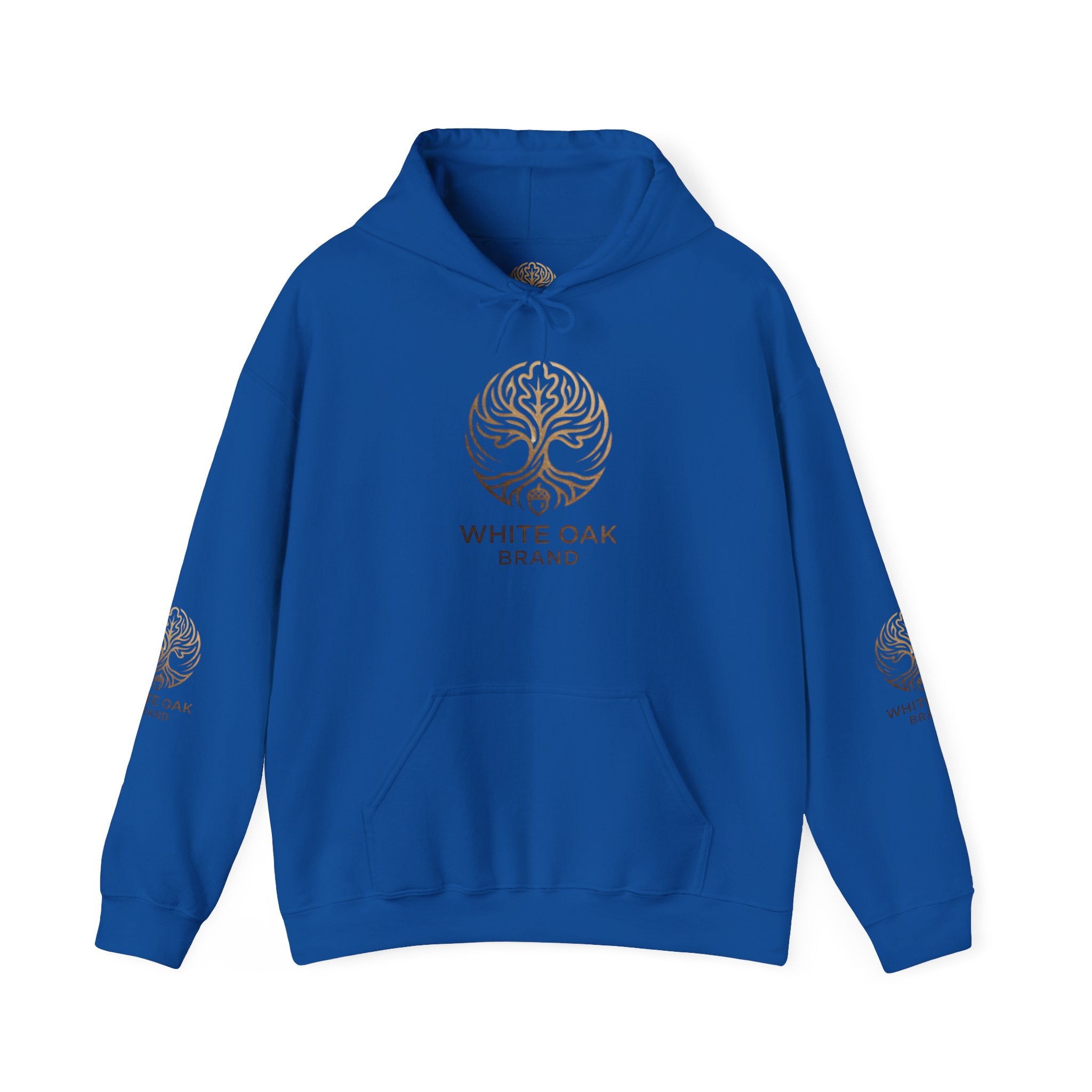 White Oak Brand Hoodie — Sunflowers, Fox & Rustic Nature Graphic