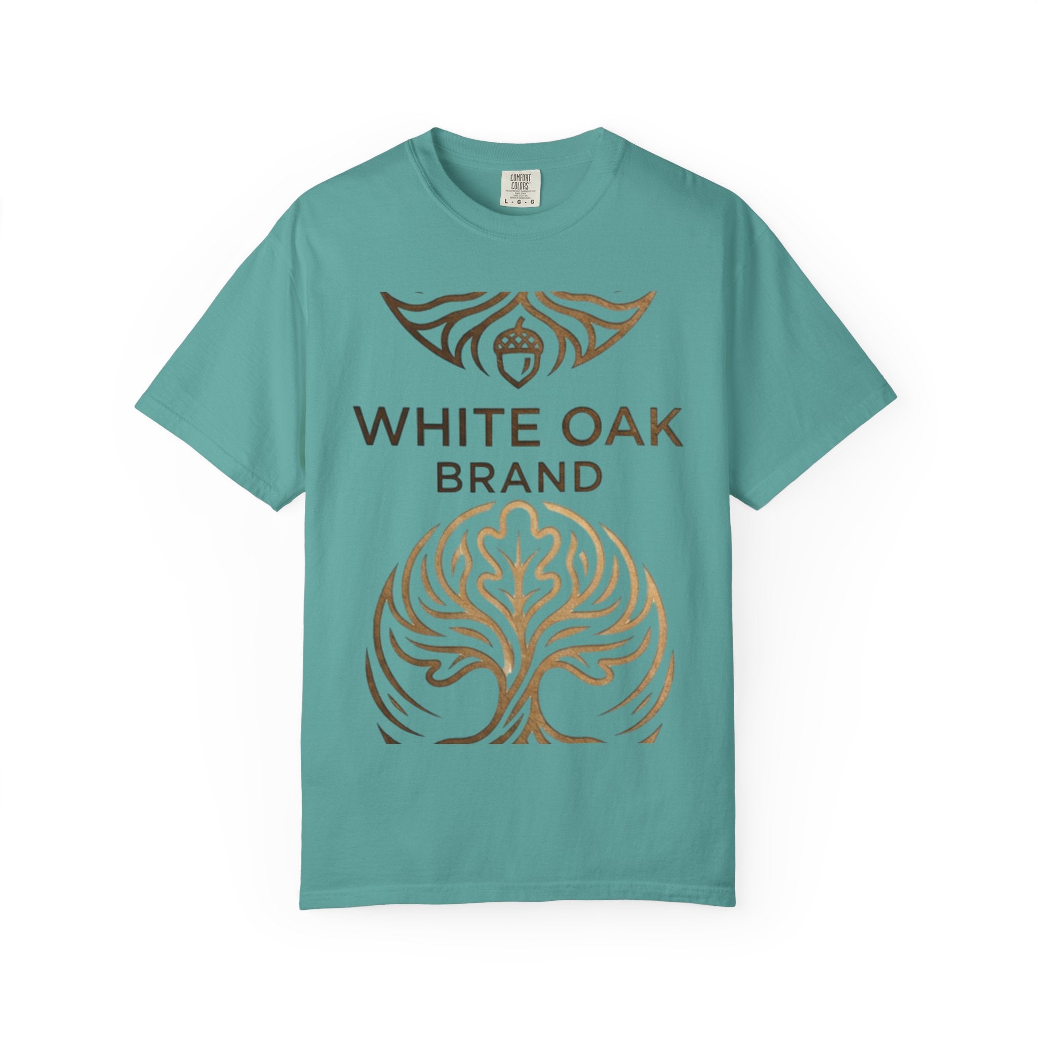 White Oak Brand Repeat Logo T-Shirt — Vintage Tree Skull Graphic Tee