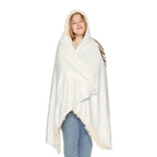 White Oak Hooded Snuggle Blanket – Cozy Branded Throw with Gold Tree Logo