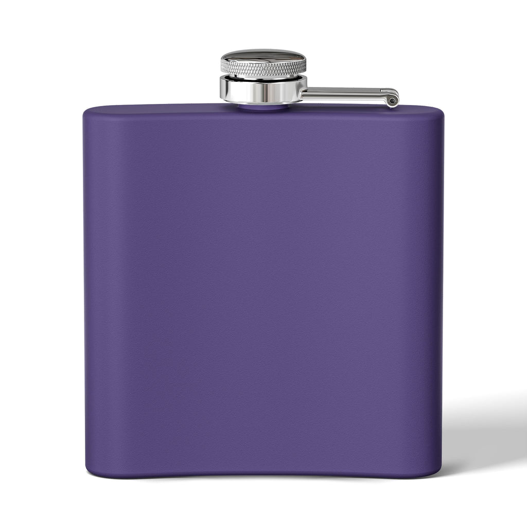White Oak Brand 6oz Stainless Steel Flask — Engraved Oak Logo Hip Flask, Gift for Groomsmen & Outdoor Enthusiasts