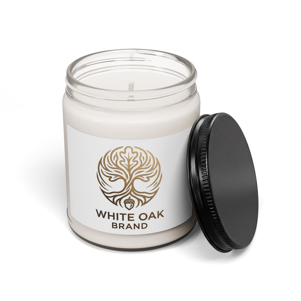 Soy Candle — White Oak Scented 9oz Glass Jar