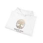 White Oak Brand Hoodie — Sunflowers, Fox & Rustic Nature Graphic