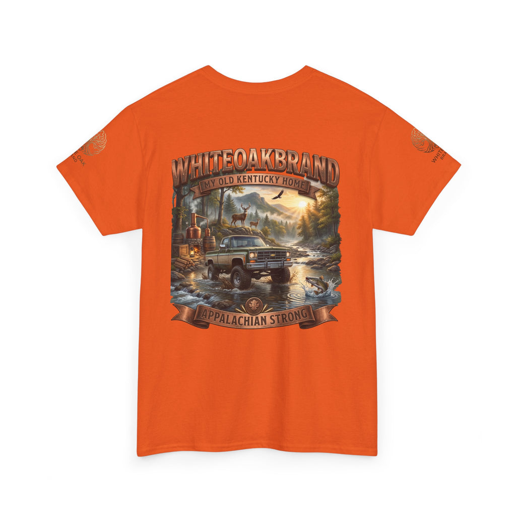 T-Shirt — White Oak Brand Appalachian Strength Graphic Tee (Truck, Mountains & River)