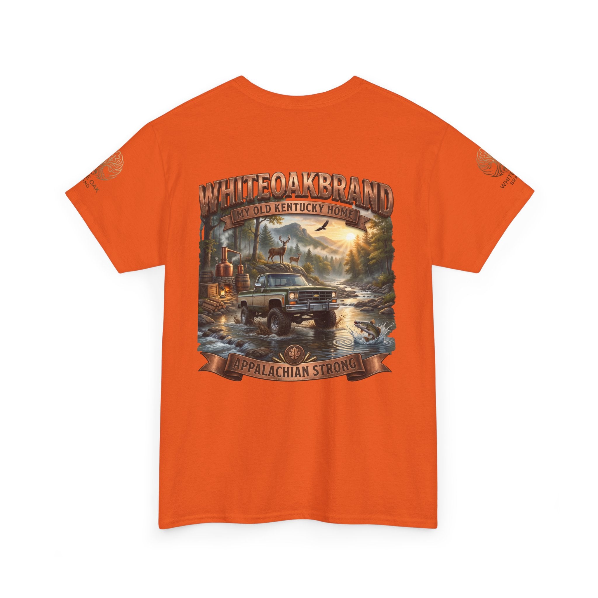 T-Shirt — White Oak Brand Appalachian Strength Graphic Tee (Truck, Mountains & River)