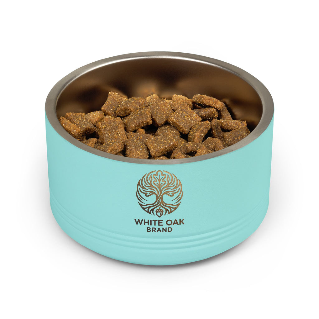 White Oak Brand Stainless Pet Bowl — 18oz Ceramic-Look Metal Dog & Cat Dish