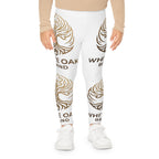 Kids Leggings — White Oak Brand Logo All-Over Print