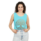 White Oak Brand Logo Tank Top — Minimal Tree Emblem Summer Tank