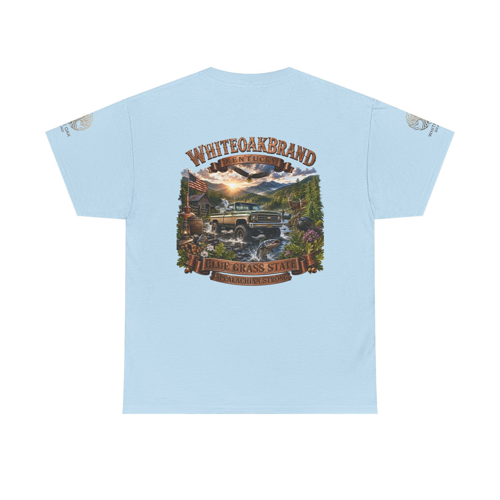 Vintage Off-Road Truck Tee — White Oak Brand "Bluegrass State" Graphic T-Shirt
