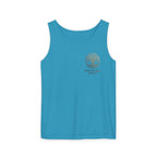 White Oak Brand Tank Top — Minimal Tree Logo Chest Print