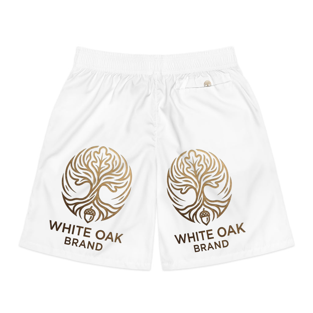White Oak Brand Men's Logo Jogger Shorts — Athletic Tree Emblem