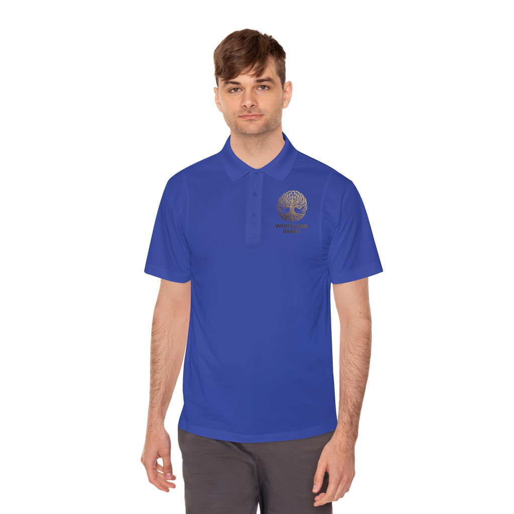 White Oak Brand Men's Polo — Embroidered Tree Logo Performance Shirt