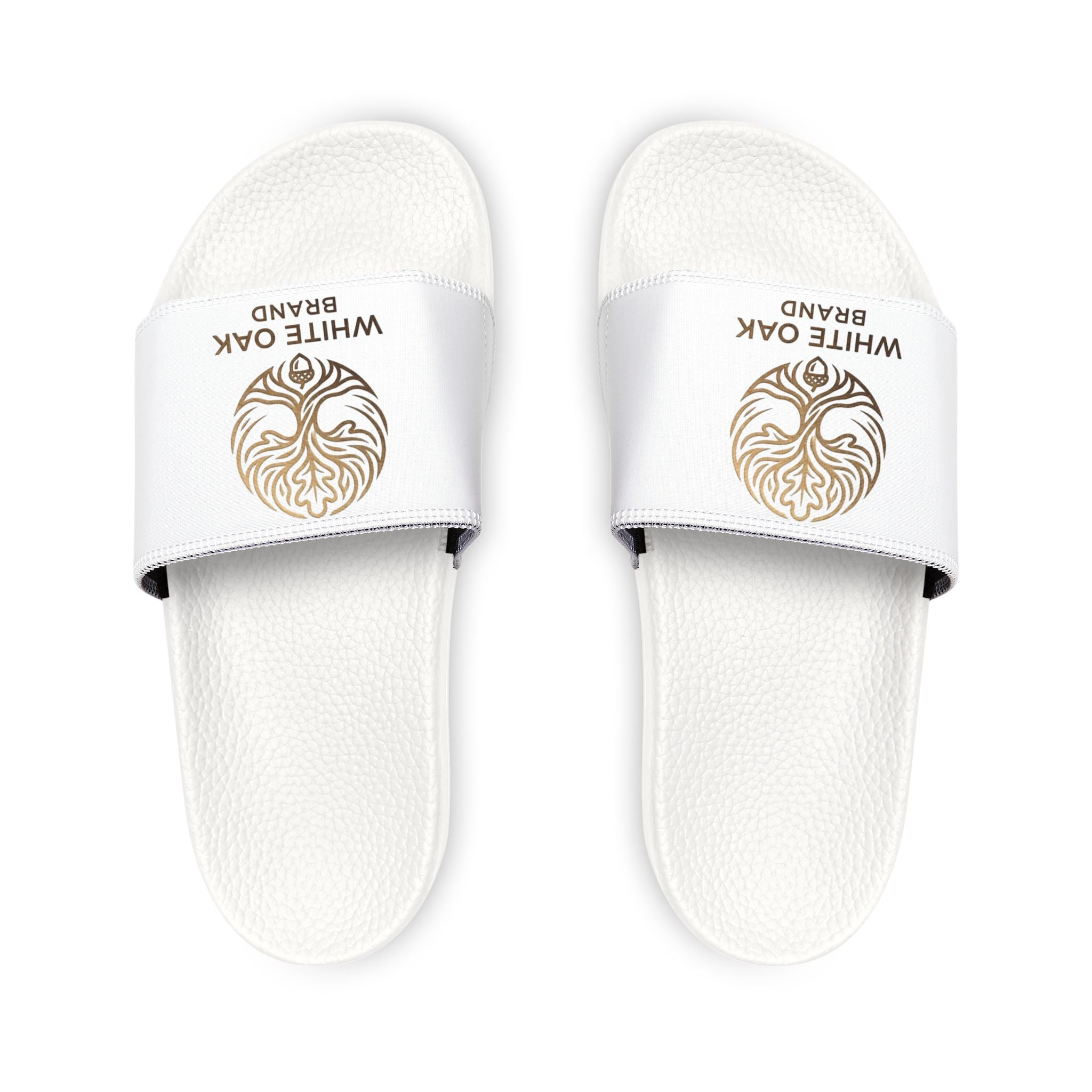White Oak Logo Slide Sandals — Men's Removable-Strap Pool Slides