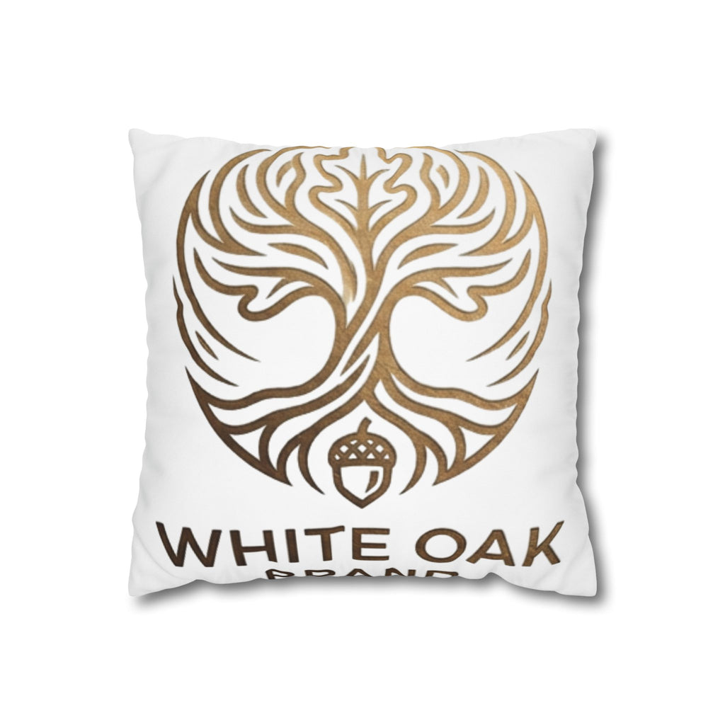 White Oak Logo Throw Pillowcase — Square Decorative Cushion Cover