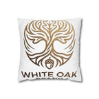 White Oak Logo Throw Pillowcase — Square Decorative Cushion Cover