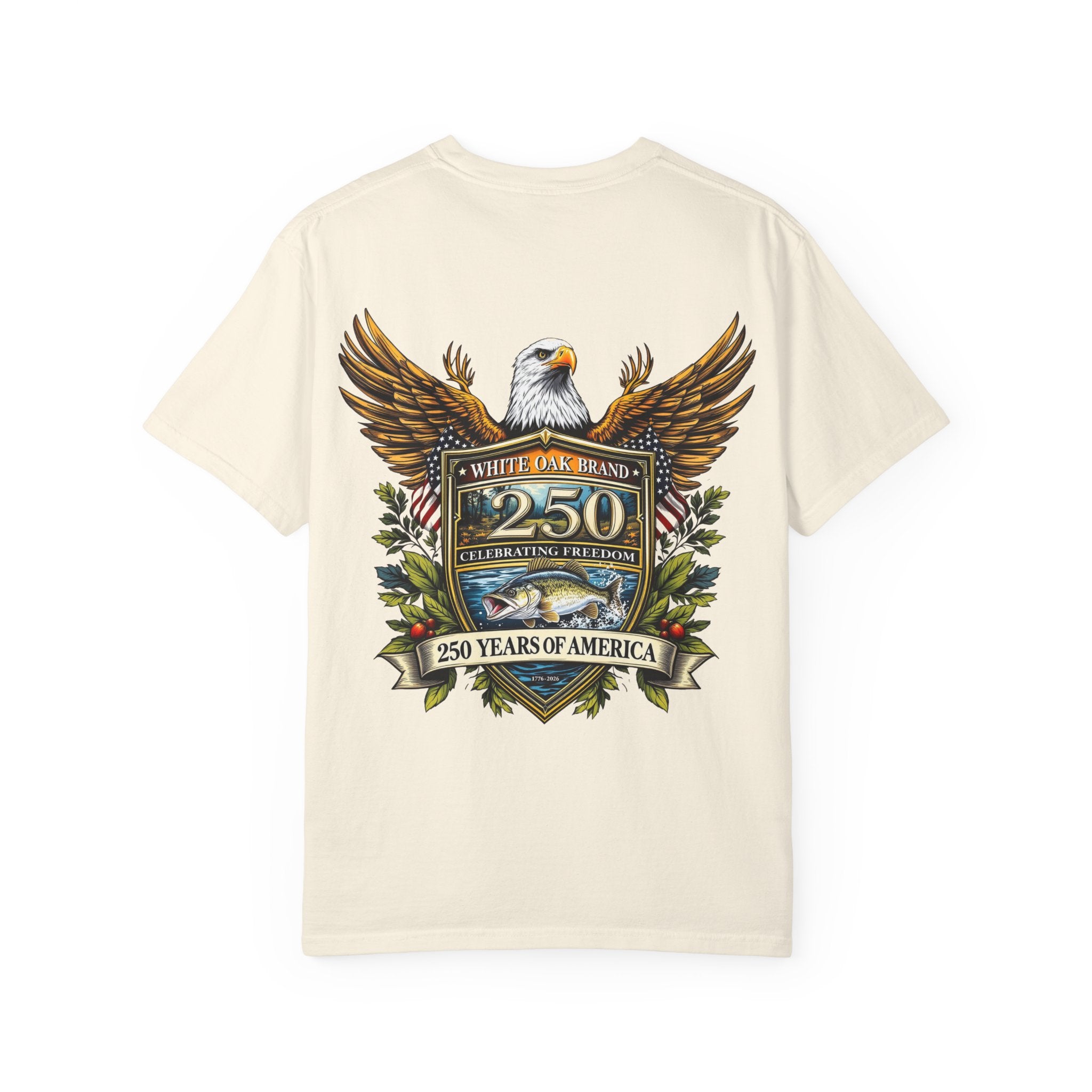 White Oak Brand Repeat Logo T-Shirt — Vintage Tree Skull Graphic Tee