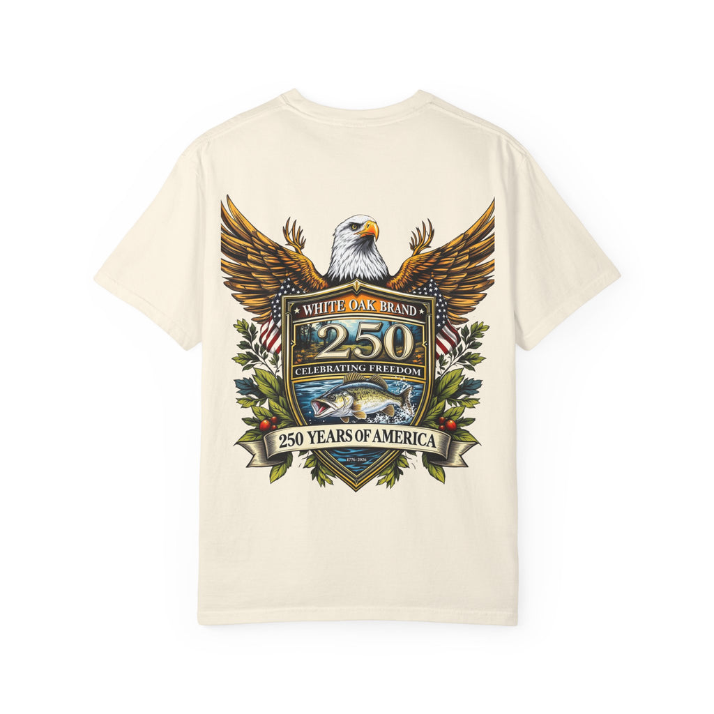 White Oak Brand Logo T-Shirt — Repeated Tree Emblem Tee