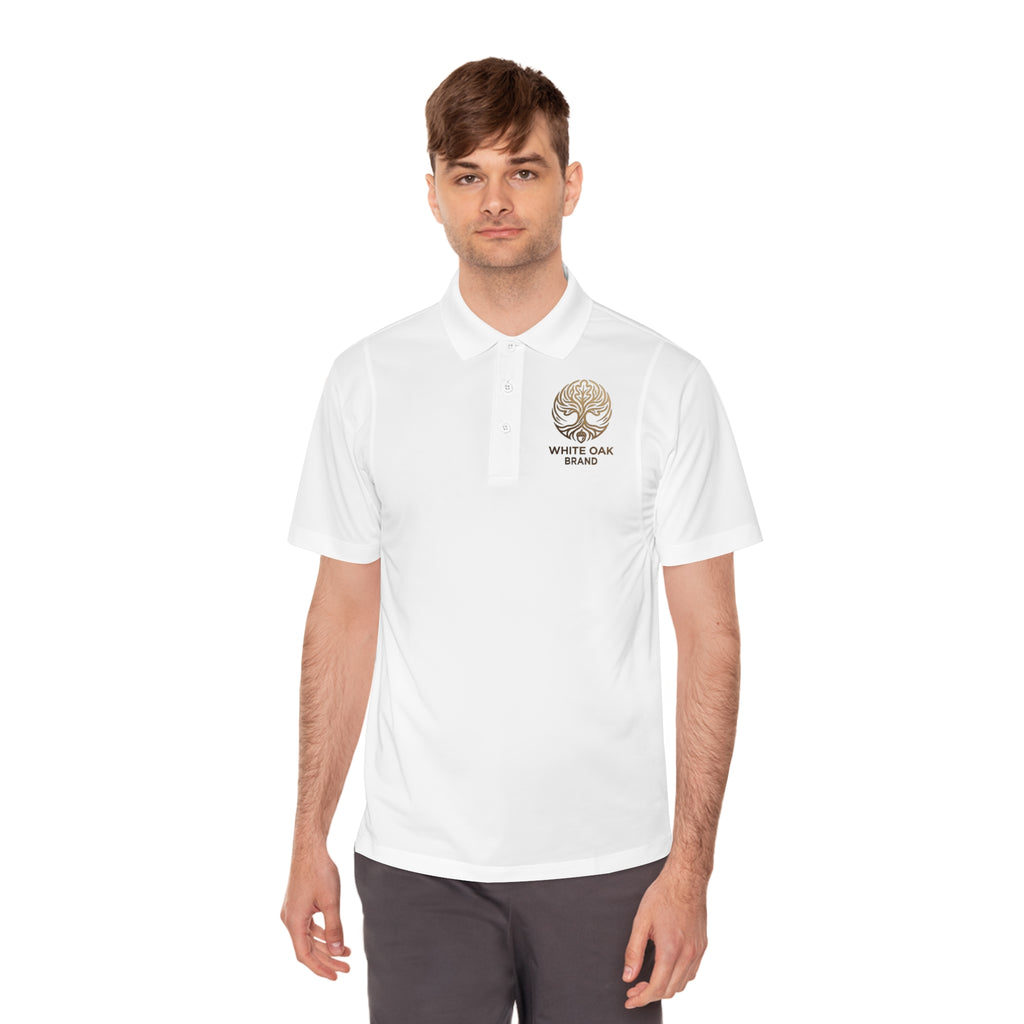 White Oak Brand Men's Polo Shirt — Embroidered Tree Logo