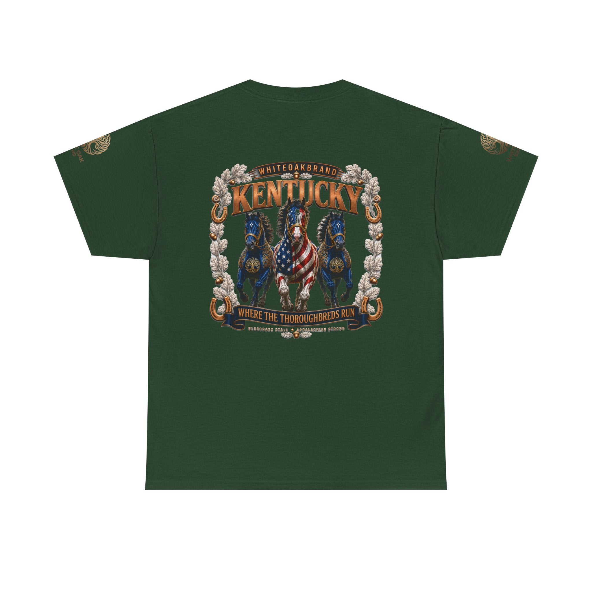 Kentucky Horse Team Graphic Tee — White Oak Bourbon Vintage-Style T-Shirt