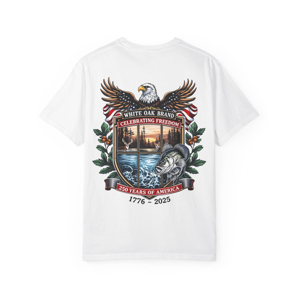 White Oak Brand Repeat Logo T-Shirt — Vintage Tree Skull Graphic Tee