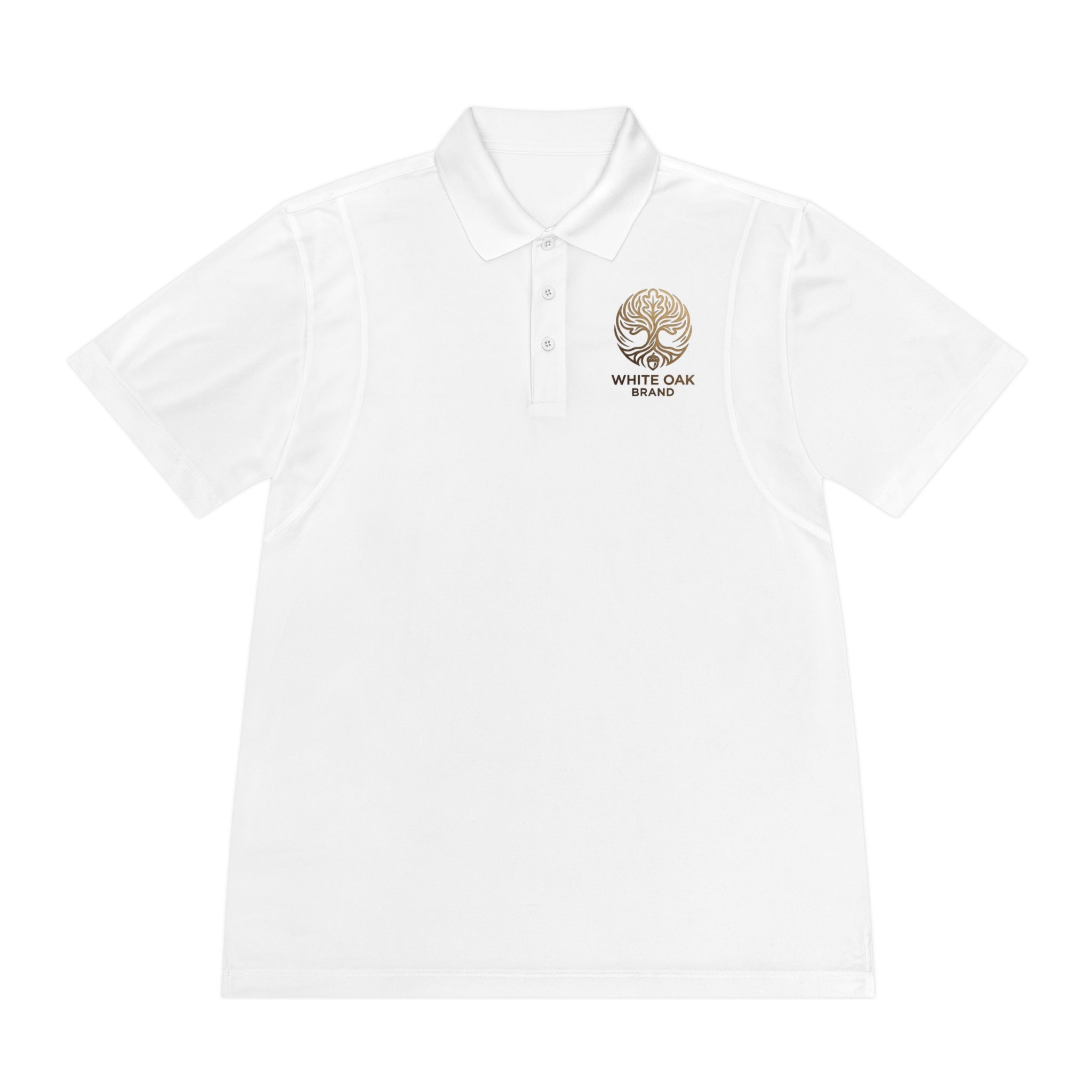 White Oak Brand Men's Polo Shirt — Embroidered Tree Logo