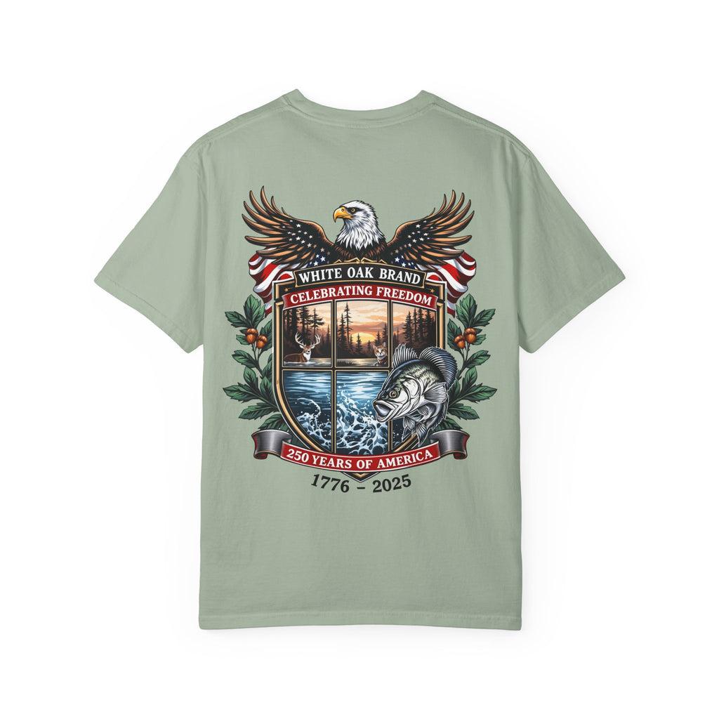 White Oak Brand Repeat Logo T-Shirt — Vintage Tree Skull Graphic Tee