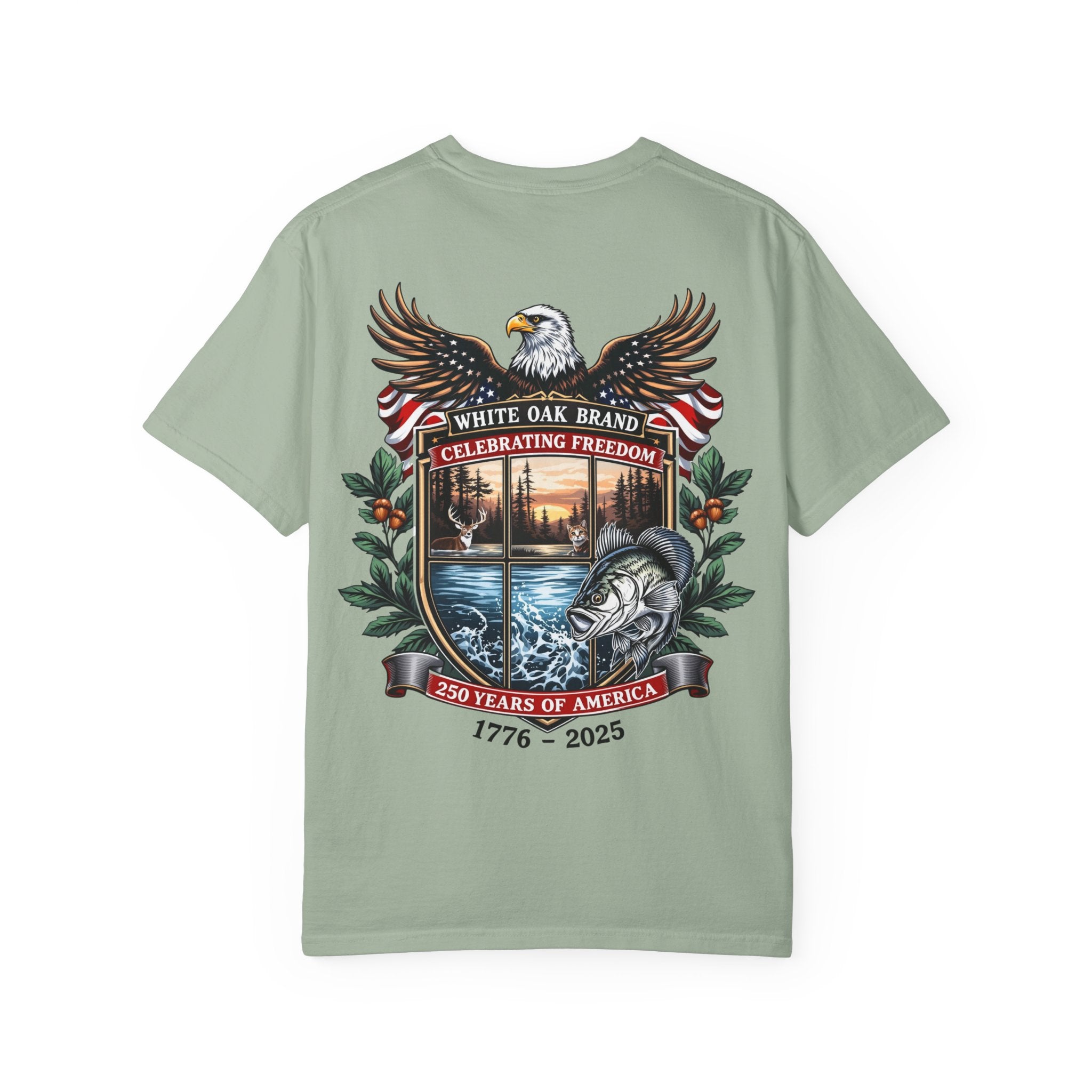 White Oak Brand Repeat Logo T-Shirt — Vintage Tree Skull Graphic Tee