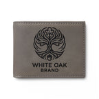 Leather Bi-Fold Wallet — White Oak Brand Tree Logo