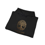 White Oak Brand Hoodie — Sunflowers, Fox & Rustic Nature Graphic