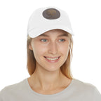 White Oak Leather Patch Dad Hat — Embossed Tree Logo Cap