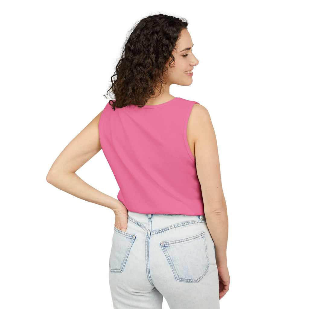 White Oak Brand Logo Tank Top — Minimal Tree Emblem Summer Tank