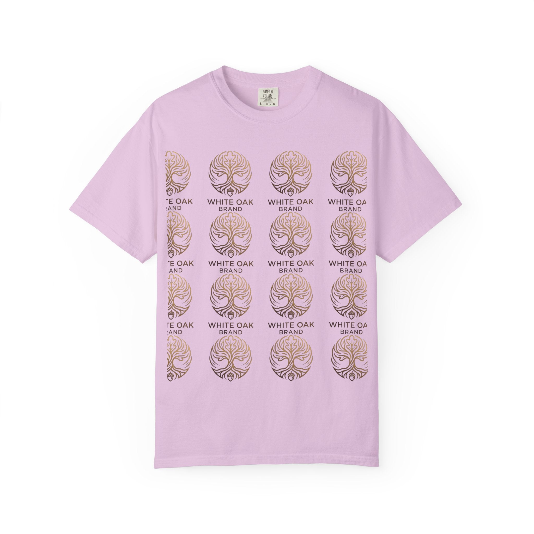 White Oak Brand Repeat Logo T-Shirt — Vintage Tree Skull Graphic Tee