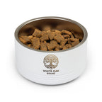 White Oak Brand Stainless Pet Bowl — 18oz Ceramic-Look Metal Dog & Cat Dish