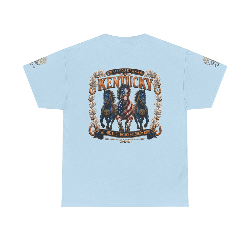 Kentucky Horse Team Graphic Tee — White Oak Bourbon Vintage-Style T-Shirt