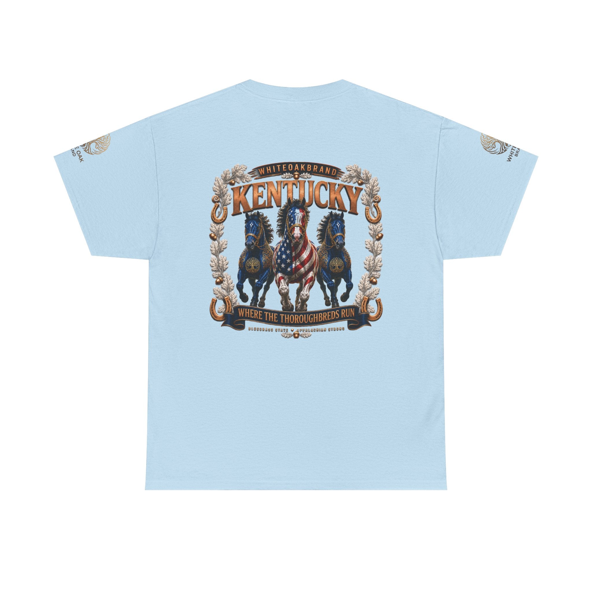 Kentucky Horse Team Graphic Tee — White Oak Bourbon Vintage-Style T-Shirt