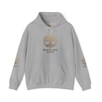 White Oak Brand Hoodie — Sunflowers, Fox & Rustic Nature Graphic