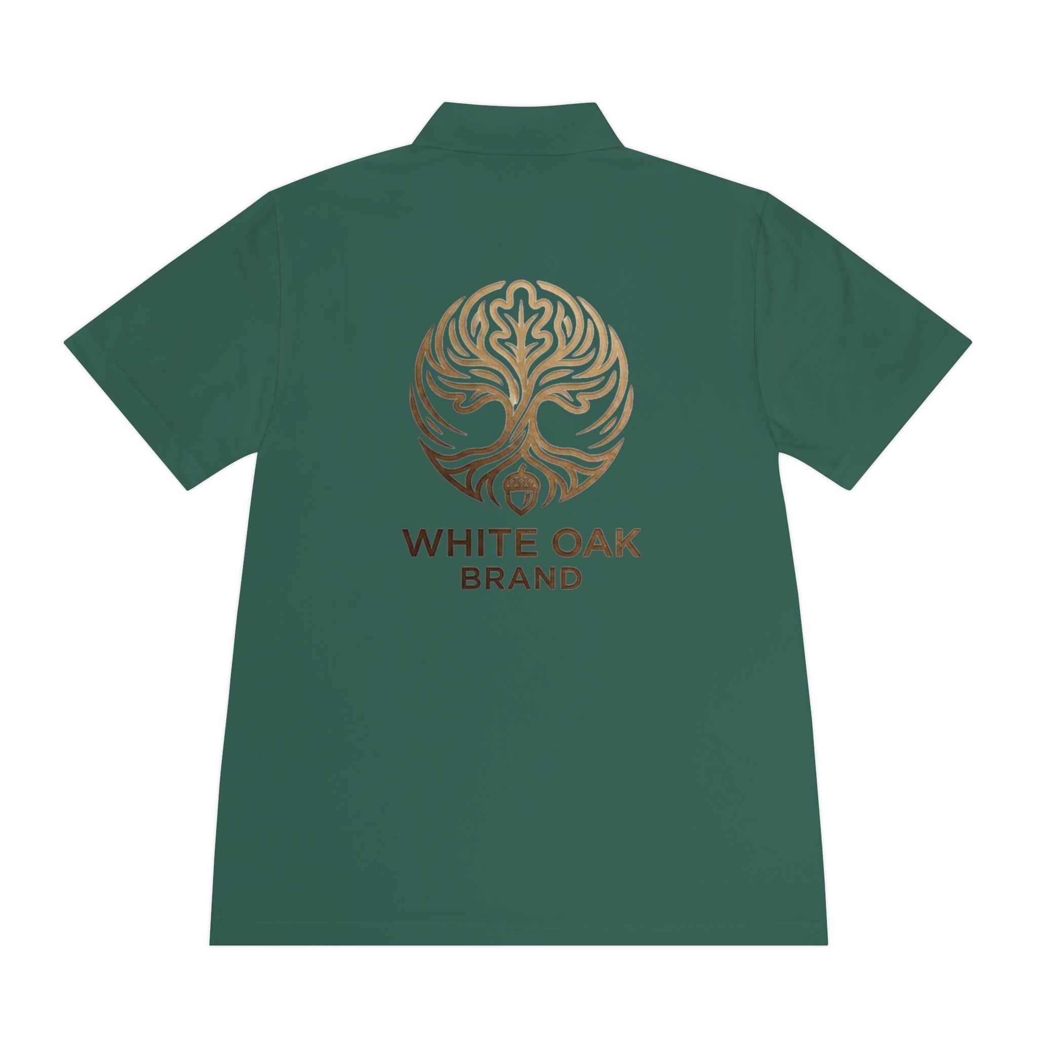 White Oak Brand Men's Polo — Embroidered Tree Logo Performance Shirt