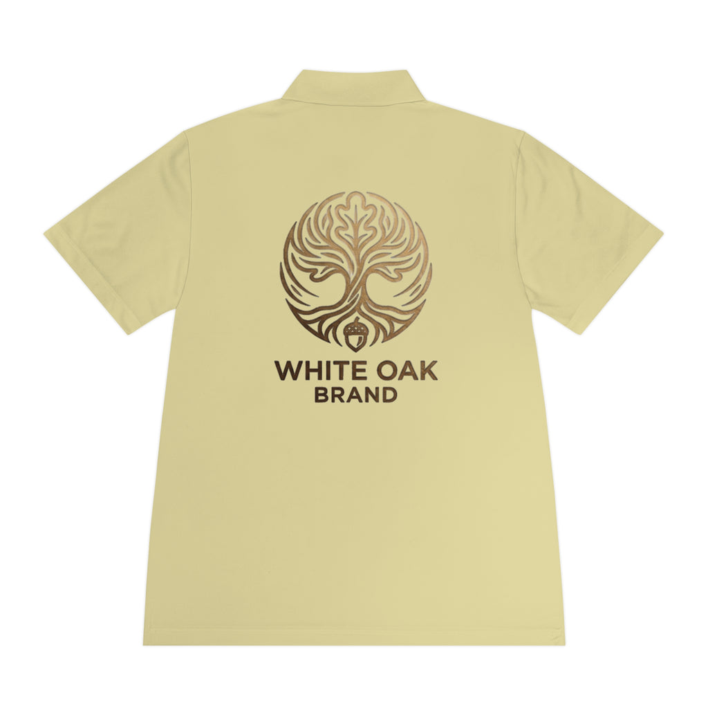 White Oak Brand Men's Polo — Embroidered Tree Logo Performance Shirt
